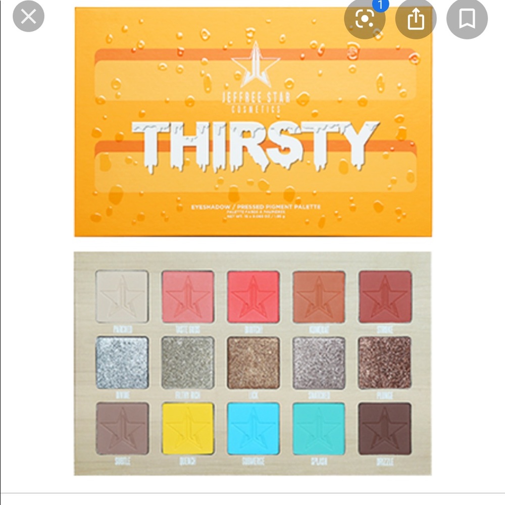Jeffree star cosmetics thirsty palette
